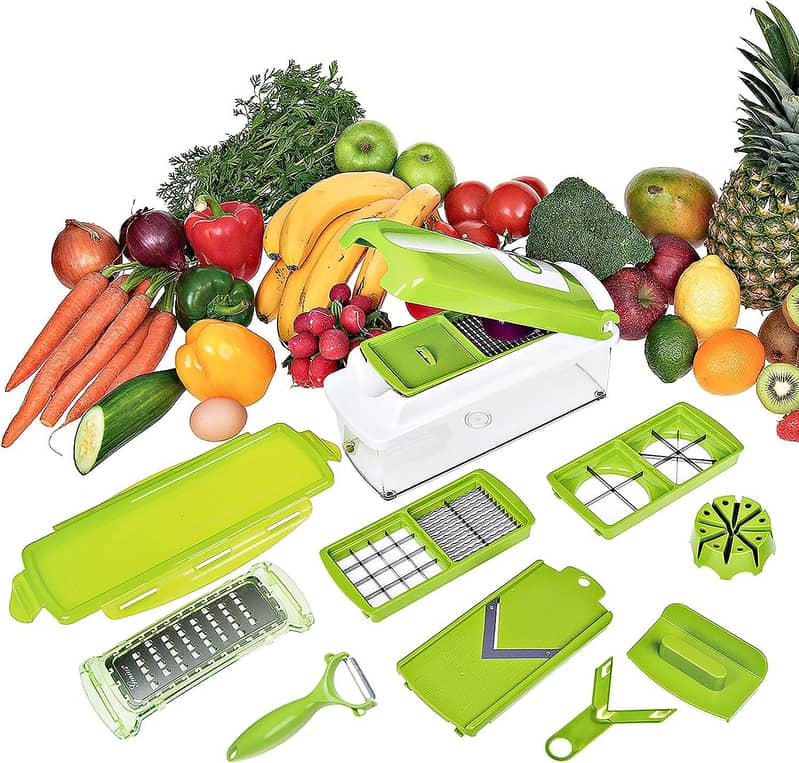 12-in-1 Multifunctional Vegetable Cutter Slicer Dicer with Container 0