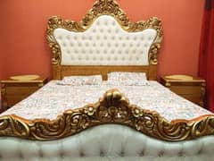 King size bed with dressing and mattress for sale