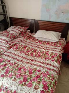 2 single Beds with foam mattresses