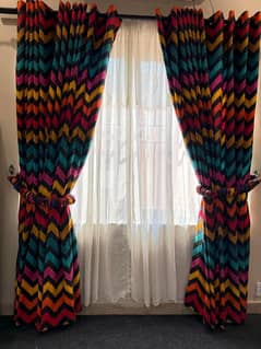 multi coloured curtains