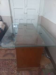 table with a glass top