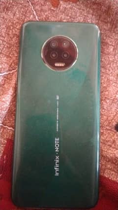 infinix note 7 ram 6 room 128 finger print issue baki ok box available