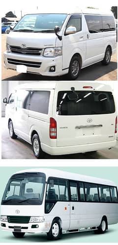 Coaster & Hiace Available on Rent