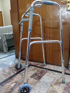 Adjustable Folding Walker with Wheels – Lightweight & Durable