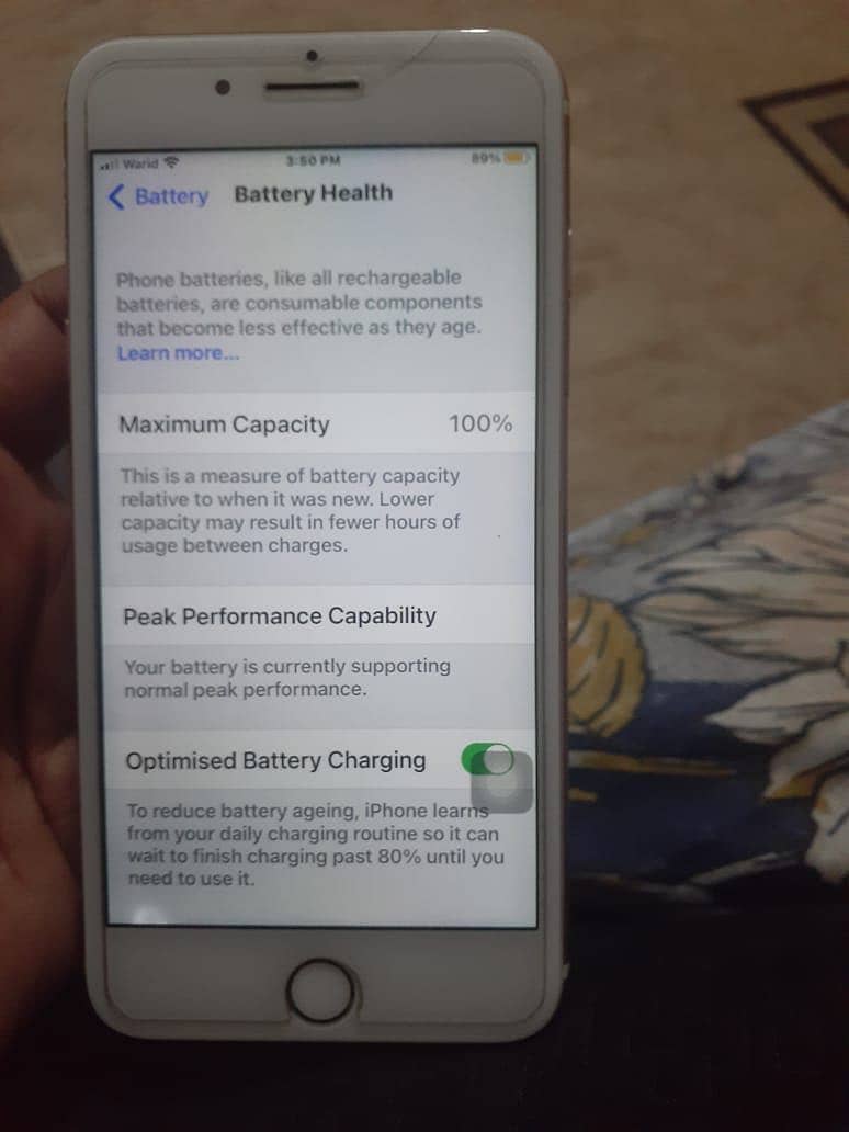 iPhone 7 Plus pta approved 128 gb touch id working ust button not work 3