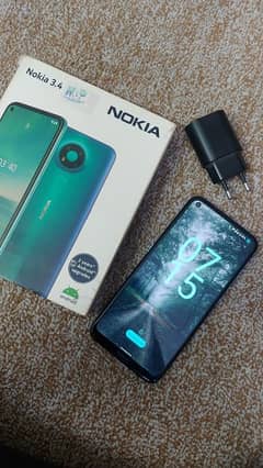 Nokia 3.4 with Box And Original Charger Pta approved