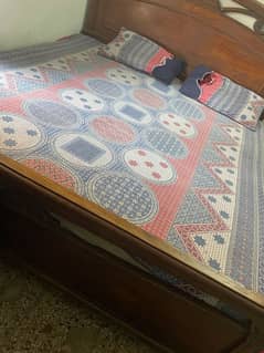 wooden bed