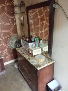 king bed side table and mirror