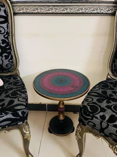 Deco Coloured round table small
