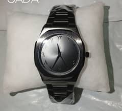 Black aura watch in stain less steel