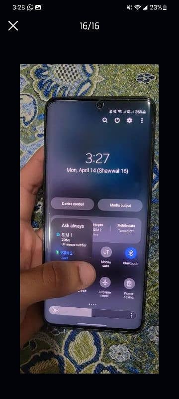 S20 plus 5g . . . . Sim working ( dual physical + E-sim ) 9