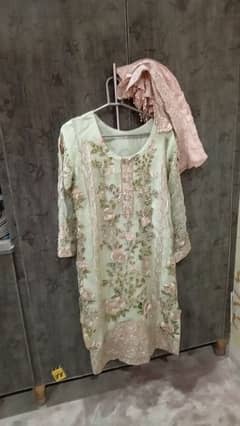 Organza with shfoon dupta and jama war tarouser