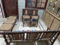 Traditional 8-seater Wooden Sofa-Set