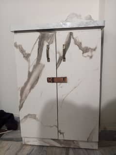"Stylish Marble Finish Cabinet for Sale – Great Condition!"