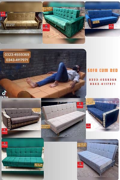Sofa cum bed Molty double bed folding bed /Foam Mattress/Dining Table 14