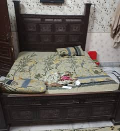 wooden bed