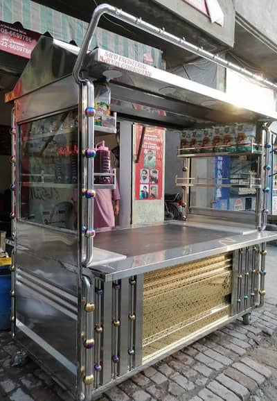 Stainless steel Burger Shawarma counter"
