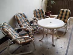 Outdoor Furniture Set – Chairs + Table + Umbrella (Premium Quality)