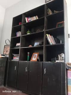 shelves with cabinets