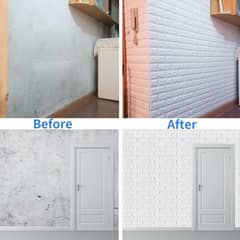 3D Foam Brick Wallpaper – 10 Sheets (27x27 in)