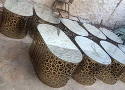 golden brass table