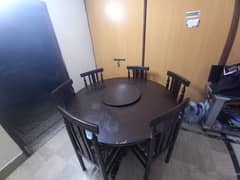 Wooden dining table