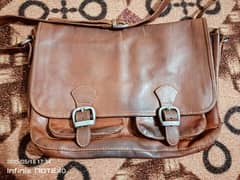 Vintage Italian Made Leather Briefcase.