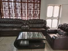 6 seater sofa with table