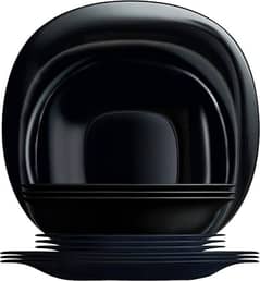 luminarc black dinner set