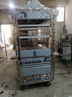 "Stainless steel Burger Shawarma counter"