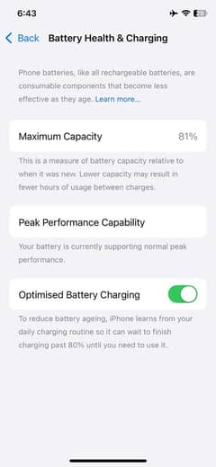iphone xs 10/10 64gb battery health 81%