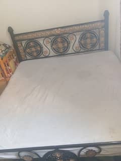 king size bed with mattress and mattress cover