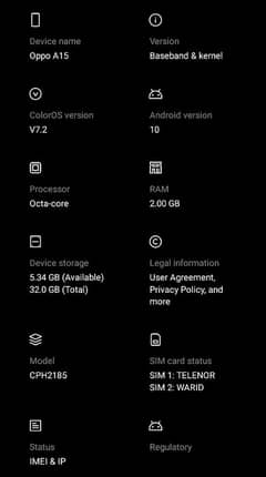 OPPO A15 for sale.