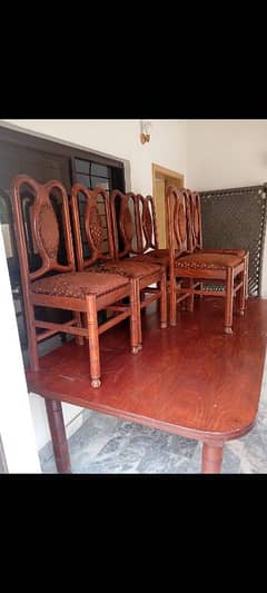 6 chairs dining table