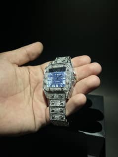 Cartier Santos – Royal Blue Iced-Out Edition