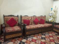 wooden sofa set 5 seater