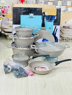 RK KING 18 PCS Grenite Cookware very premium