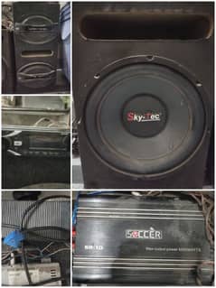 Car Speakers MP-3 Amplifier Woofer Power Supply