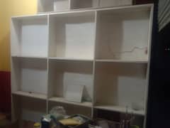 wooden rack of books