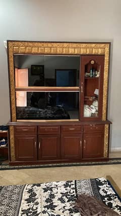 wooden showcase