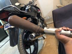 Yamaha YBR exhaust with bend pipe