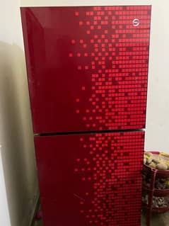 Fridge Freezer PEL Glass Door Type Red