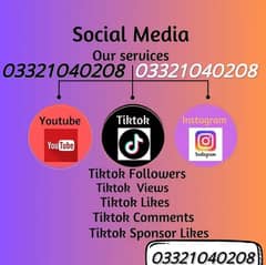Instagram TikTok YouTube Facebook Likes Views Followers  O3321O4O2O8