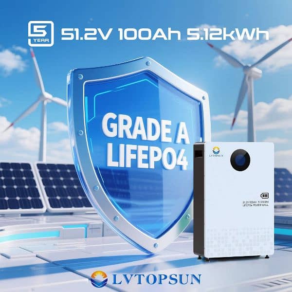 Lvtopsun 51.2v100ah G3 touchscreen lithium battery 0