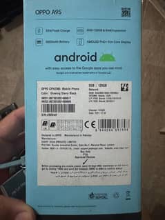 Oppo A 95 look like new seal pack cell condition 10/10