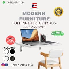 Folding table - Desktop table -Laptop table - Wall mounted table