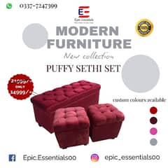 Elegent Puffy sofa set - Dewan sofa set - Puffy sofa set
