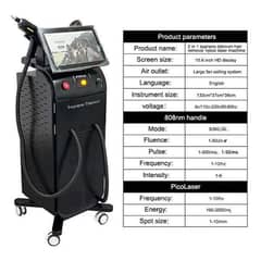 2 in 1 soprano tatinium hair removal + peco laser machine