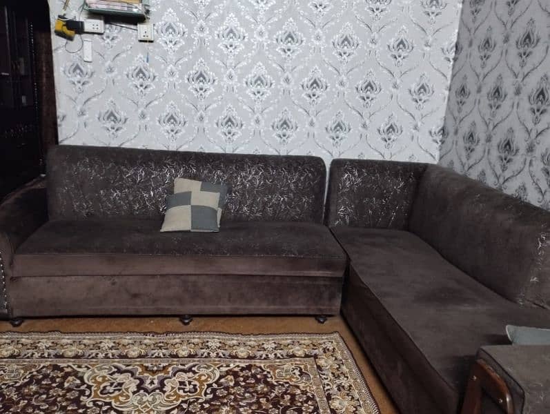 sofa set L shape and sofa com bad 1