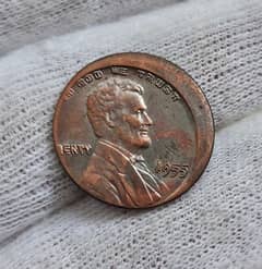 USA 1955 Doubled Die Obverse (DDO) Wheat Penny Old Coin & Rare Coin